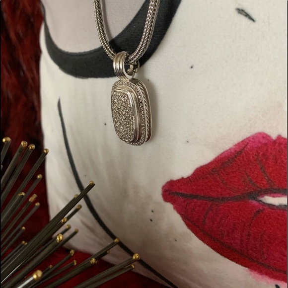 ❤️ David Yurman Diamond Albion Enhancer~ Pendant - Picture 8 of 16